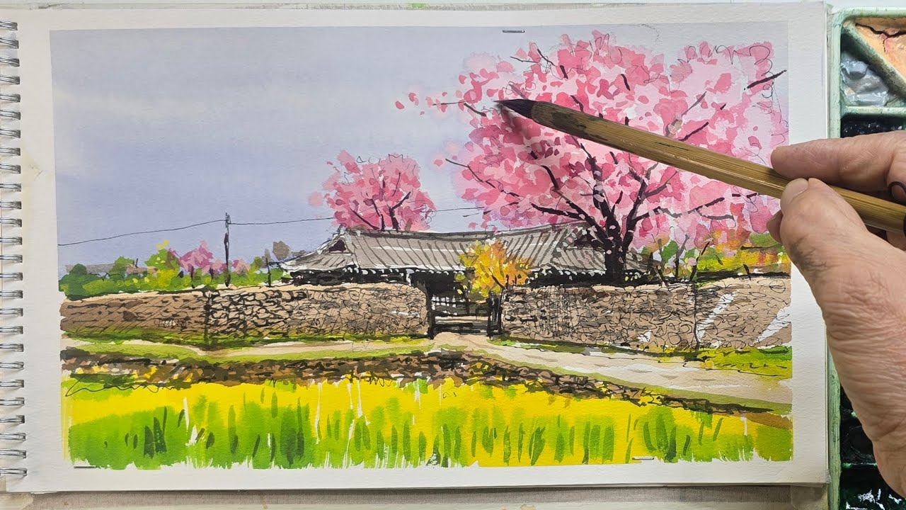 봄맞이 벚꽃 그리기