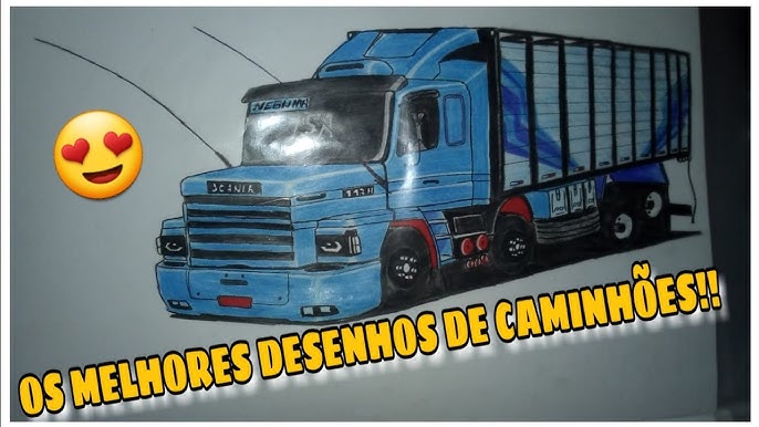 DESENHO DE CAMINHÃO TOP  Desenhos de caminhoes, Desenho de caminhao top,  Carros e caminhões