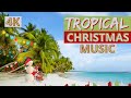 4K Christmas on the BEACH | Instrumental Christmas Music | Holiday Ambience Music and Ocean Waves