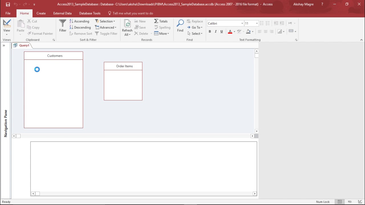 Ms Access 2016 - Join Data From Different Tables In Query