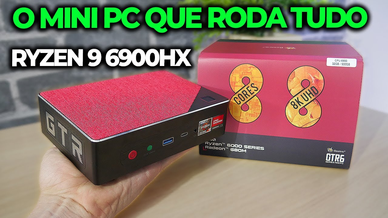 MINI PC GAMER COM RYZEN 9 6900HX QUE RODA TUDO, 32GB DDR5 E GPU! ANÁLISE  GTR6 BEELINK 