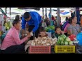The Process of Harvesting Termite Mushrooms and Upland Melon Gardens to Bring to the Market for Sale
