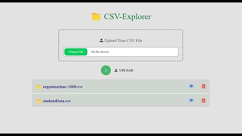 CSV Explorer using Node.js, Express.js and  ejs