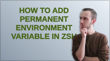 Apple: How to add permanent environment variable in zsh