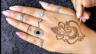 How To Draw Simple Ganesha Step By Step Ganesha Mehndi Design महद स गणश ज कस बनए