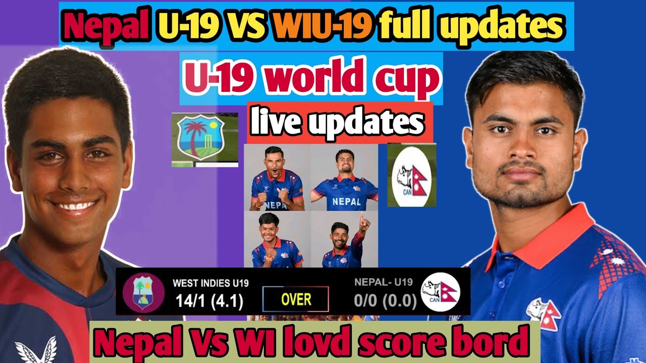 Nepal Vs west Indies u19 live ll warm up match 2024 ll south Africa
