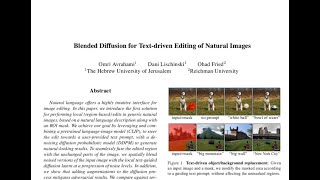 [review]Blended Diffusion for Text-driven Editing of Natural Images -1