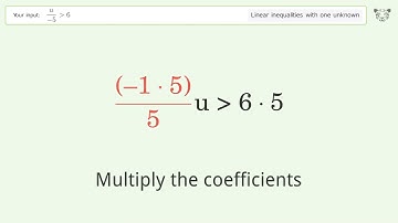 Solving Linear Inequalities: u/(-5) is Greater Than 6