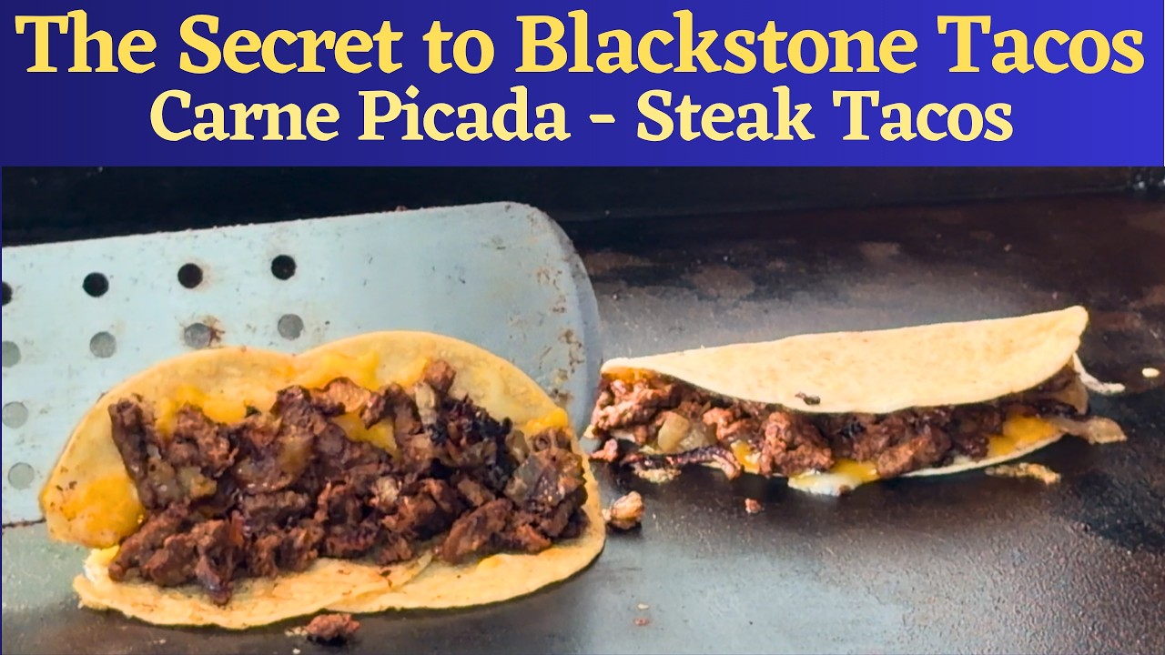 ⁣Ultimate Blackstone Carne Picada | Juicy Street Tacos in Minutes!