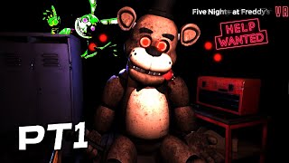 FNAF VR IS CRAZY SCARY |  Five Nights At Freddy's Help Wanted