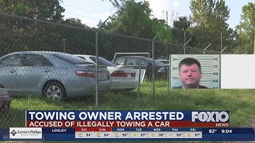 Towing owner arrested