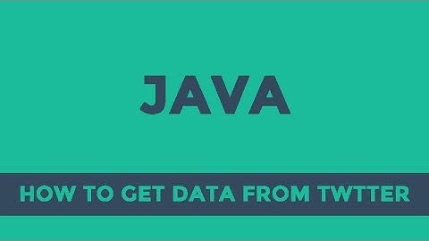 How to get data from twitter using java