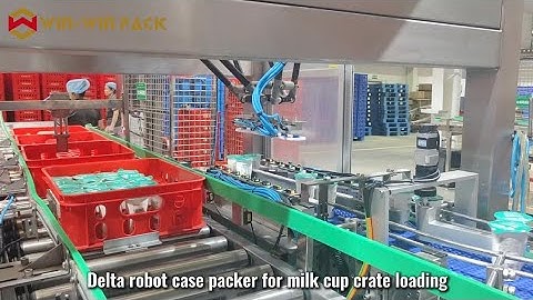 WIN-WIN PACK Delta Robot Case Packer for Milk Cup Crate Loading | Vacuum Pick-and-Place System