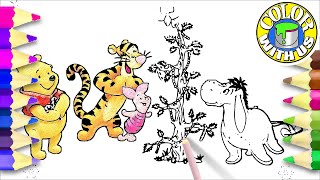Winnie the Pooh Coloring Pages for Kids: Christmas Time. Color with Us Winnie the Pooh Coloring Pages for Kids: Christmas Time. Color with Us