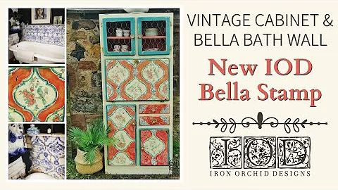 Vintage Cabinet Furniture Art: With NEW IOD Bella Stamp