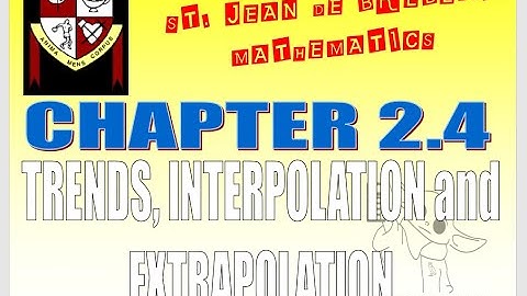 2.4 - Trends, Interpolation and Extrapolation