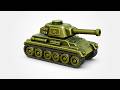Stylized Cartoon Military Tank 3D Model