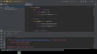 Stacks in python (Data structures and algorithms course)