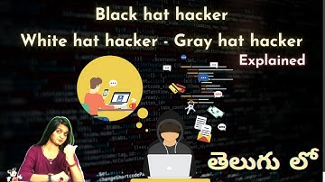 Types of Hackers Explained in Telugu | Good And Bad hacker | Black - White  - Gray Hat Hackers
