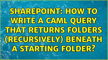 Sharepoint: How to write a CAML Query that returns folders (recursively) beneath a starting folder?