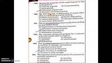 MCQ | MECHANICAL ENGINEERING | R.K.Jain | Manufacturing 301-401|