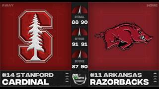 SFA Season 20 CFP Sugar Bowl: #14 Stanford vs #11 Arkansas Highlights