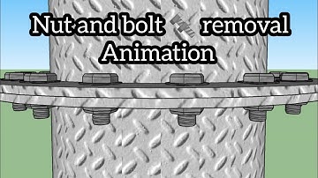Nut and bolt 🔩 removal animation in sketchup