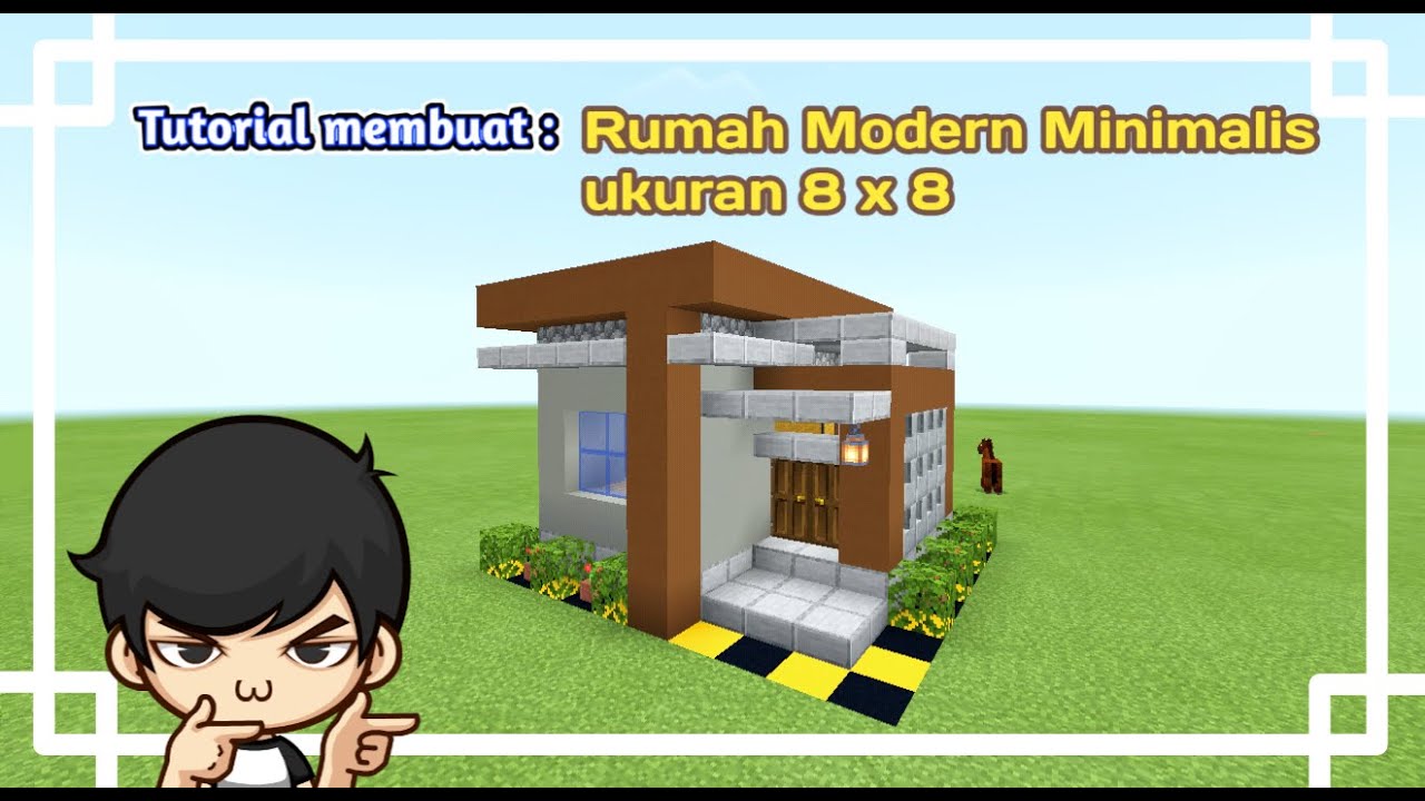 Tutorial membuat rumah  modern  ukuran minimalis  Minecraft  