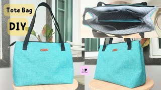 Tote Bag With Divider Tutorial (Larger Size) | DIY Tote Bag With Divider