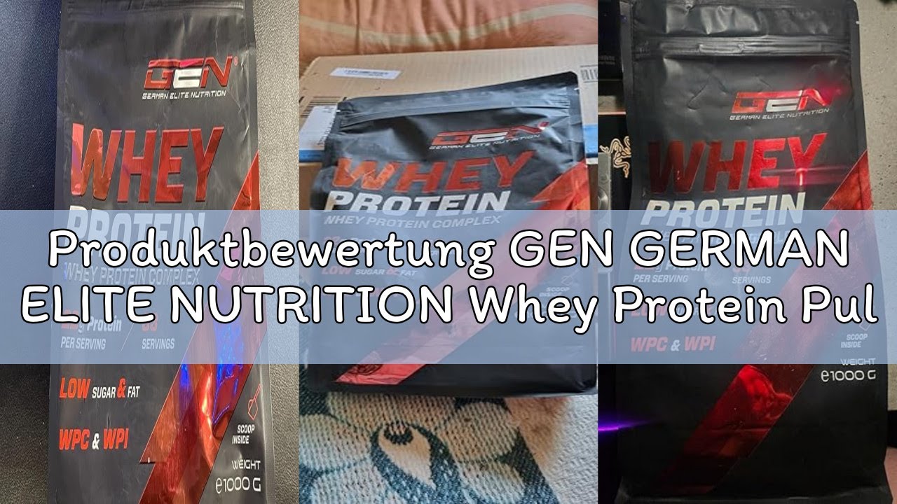 Produktbewertung GEN GERMAN ELITE NUTRITION Whey Protein Pulver - 1000 g (Cookies & Cream) - Mit Iso