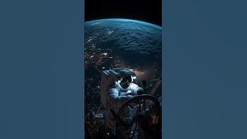 Routine repair,unreal view. A hurricane rages below astronauts. 🤯 #Space #Earth #Storm #NASA