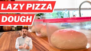 Super Easy No Knead Pizza Dough Recipe - No Mixer - As Good As Any Pizzeria pizza food recipe