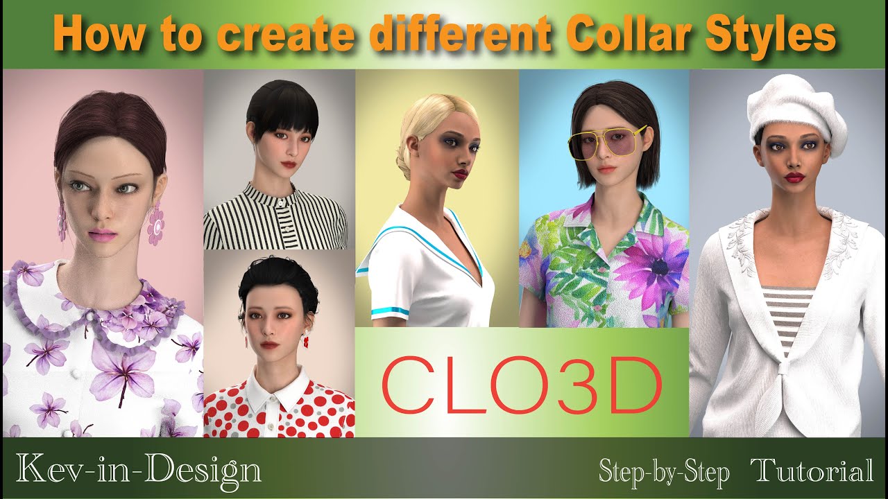 How to create different collar styles - YouTube