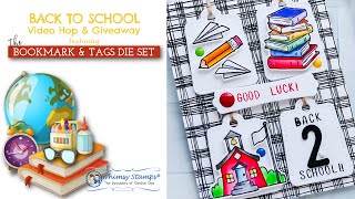 EASY A2 CARD | Whimsy Stamps Back To School Hop & Giveaway @thiscallsforconfetti