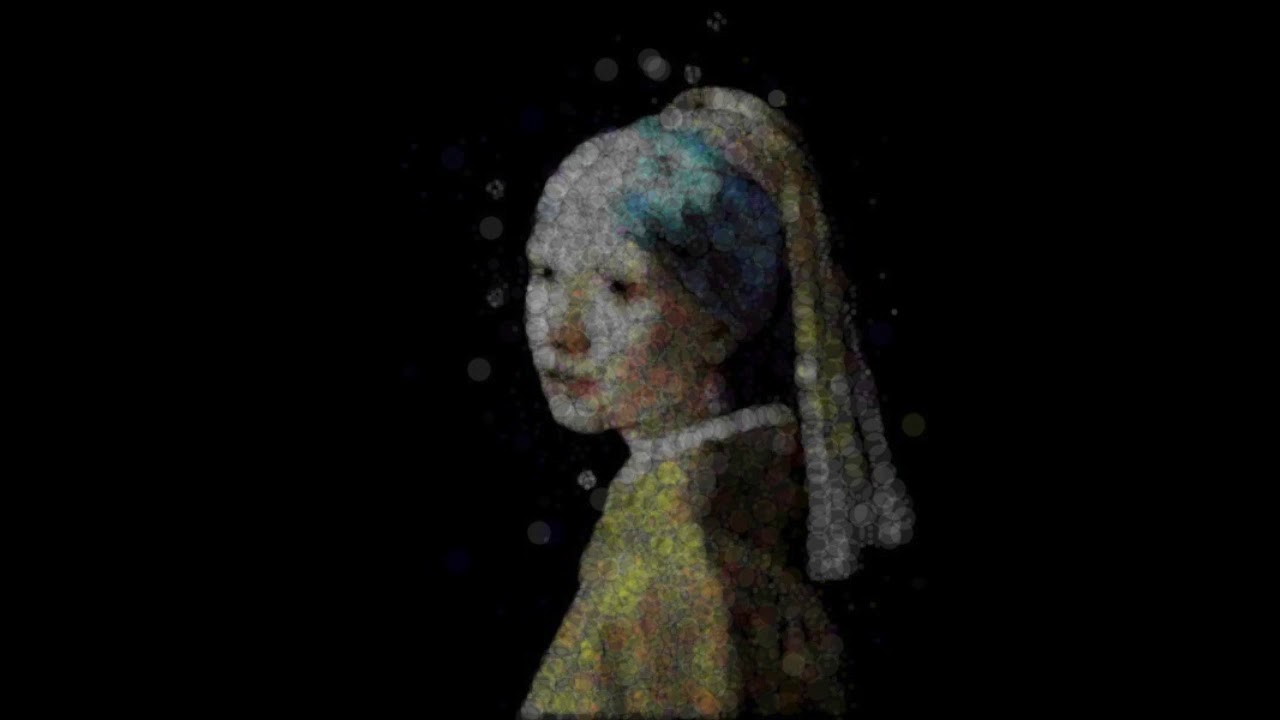 famous painting but it's drawn with circles by a genetic algorithm i ...