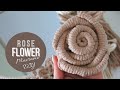 DIY Macrame Rose Flower. How to make a macramé rose