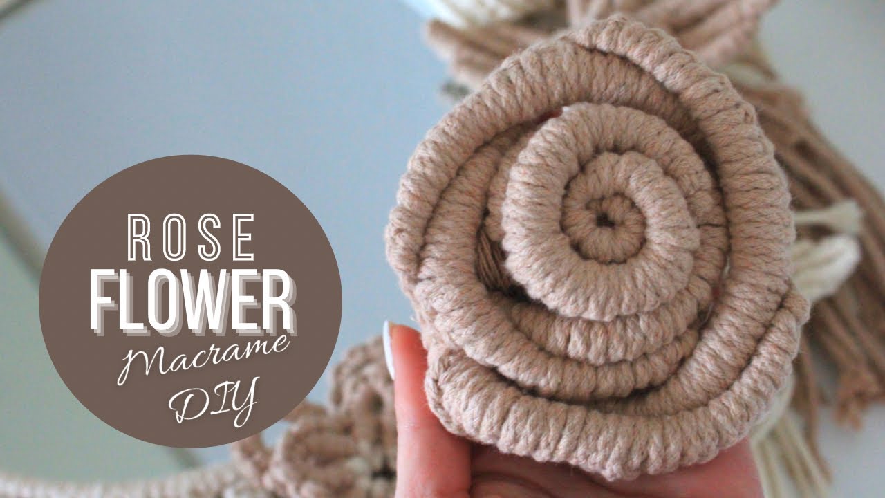 DIY Macrame Rose Flower. How to make a macramé rose YouTube