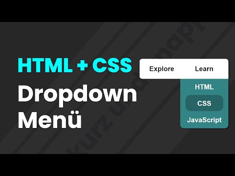 Dropdown Menü mit HTML und CSS erstellen | Tutorial Deutsch