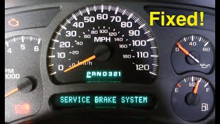 Service Brake System fix  GM Chevy GMC Cadillac EBCM Electronic Brake Control Module