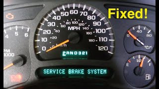 Service Brake System fix - GM Chevy GMC Cadillac EBCM Electronic Brake Control Module