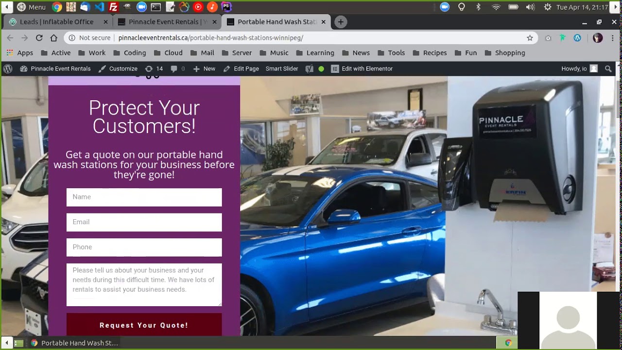 How to Build Winning a Landing Page:Event Rental Business