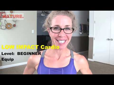 Cardio Workout - LOW IMPACT CARDIO 10 Minute, 100 Calorie Barefoot Fat Burning Workout without Jum