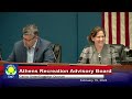 Athens Recreation Advisory Board - February 15, 2024