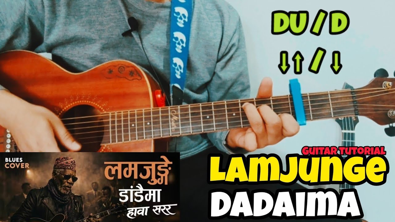 Lamjunge dada ma by jibihang rai | guitar tutorial with capo | tabs & lyrics 