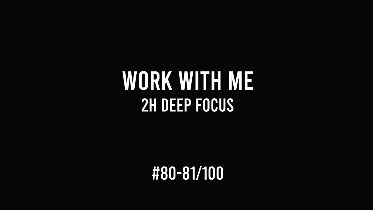 Work with Me – 1h Deep Focus | The Path to Mastery (#80-81/100)
