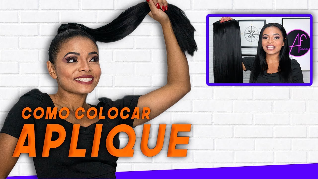 COMO COLOCAR APLIQUE TIC TAC SOZINHA + PENTEADO RABO DE CAVALO COM APLIQUE | PASSO A PASSO