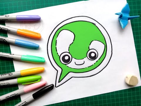 Como Dibujar el Logo de Whatsapp Kawaii | How to Draw the Whatsapp Logo  KAWAII - YouTube