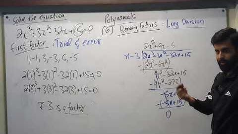 Polynomials - Solving a cubic equation part 1 O level Add math