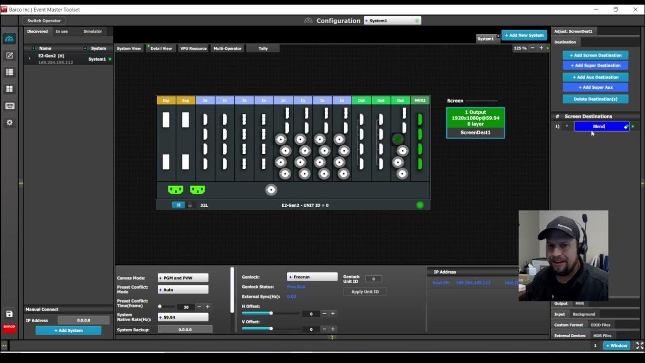 Barco E2 Setting up Widescreen Blend - YouTube