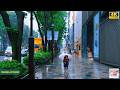 【4K HDR】3 Hours of Heavy Rain in Harajuku Tokyo 🇯🇵 | Fresh Spring Greenery & Relaxing Rain Sounds